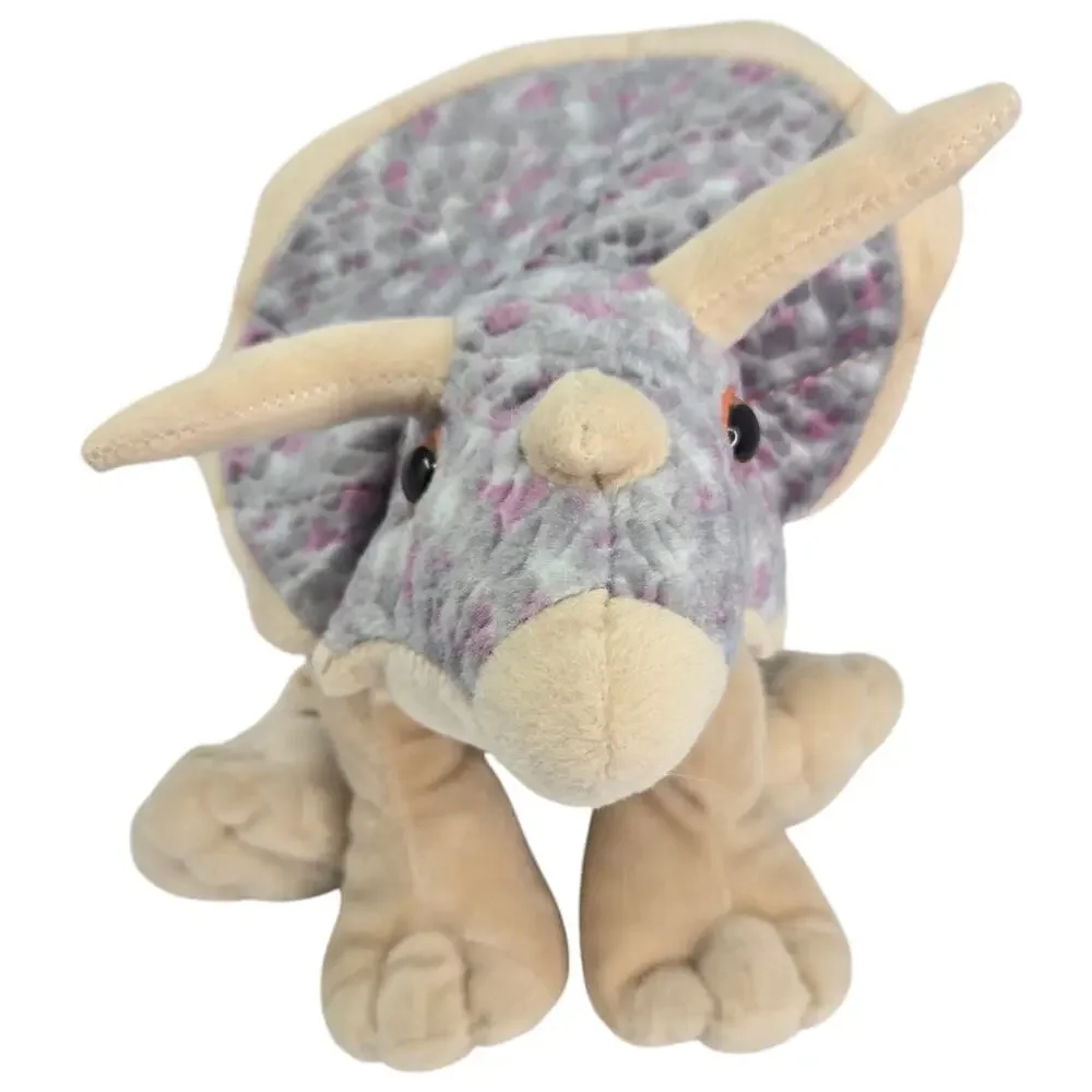 Wild Republic Triceratops Dinosaur‎ Prehistoric Pebbled Stuffed Animal Plush Toy